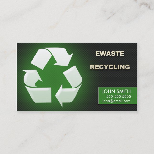 Ewaste, der Geschäfts-Karten - Entwurf 1 recycelt Visitenkarte (Vorderseite)