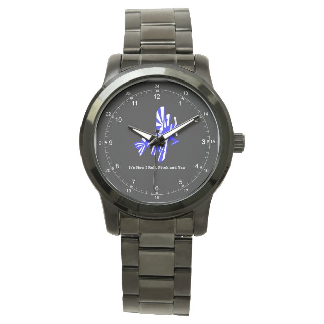 eWatch Aviation Bi-Flugzeug Armbanduhr (Vorderseite)