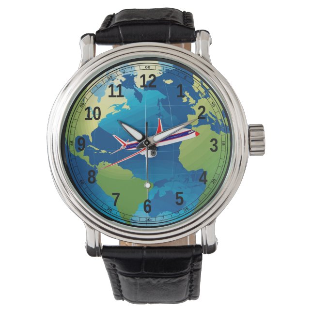 eWatch (World Travel) Armbanduhr (Vorderseite)