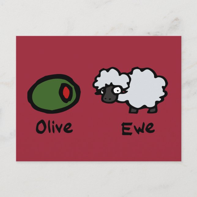 Ewe (I Liebe Sie) Postkarte (Vorderseite)