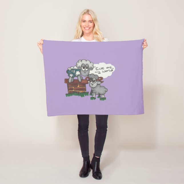 Ewe ist meine Welt Fleecedecke (Beispiel)