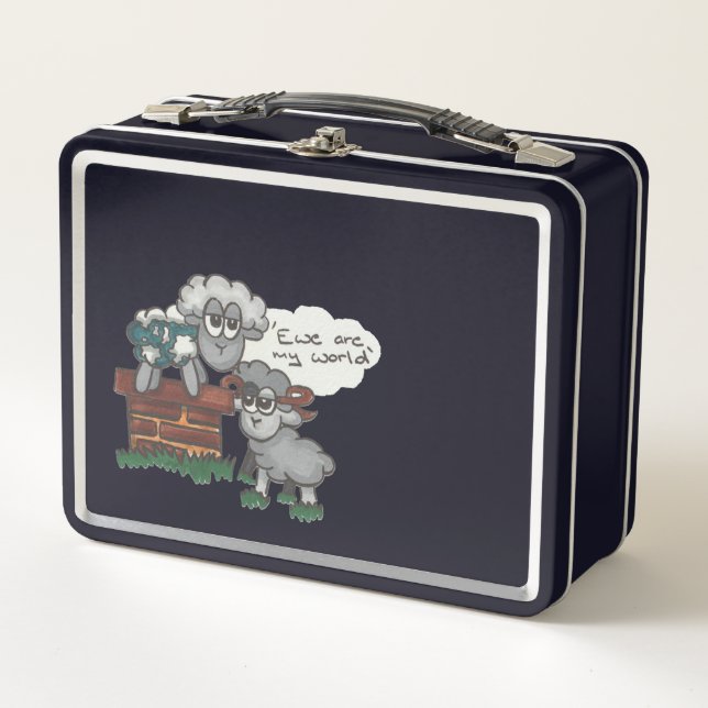 Ewe ist meine Welt Metall Brotdose (Vorderseite)