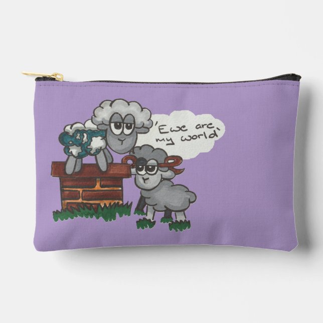 Ewe ist meine Welt Zubehörtasche (Vorderseite)