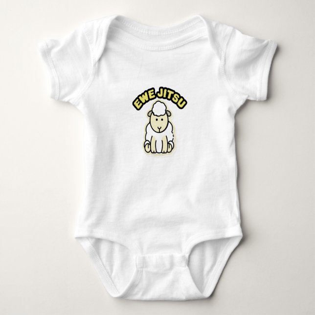 Ewe Jitsu Sheep Baby Strampler (Vorderseite)