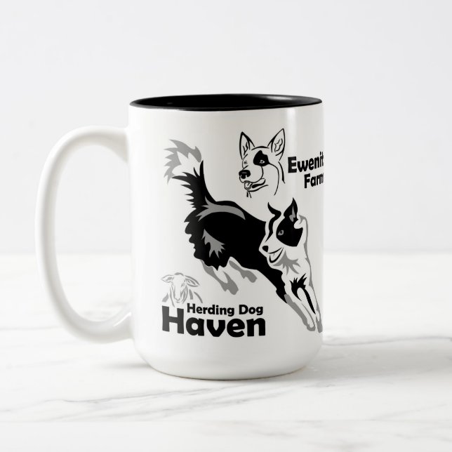 Ewenity Bauernhof-Kaffee-Tasse Zweifarbige Tasse (Links)