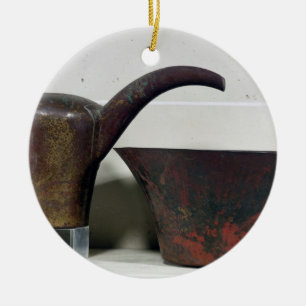 Ewer und Becken (Kupfer) Keramikornament