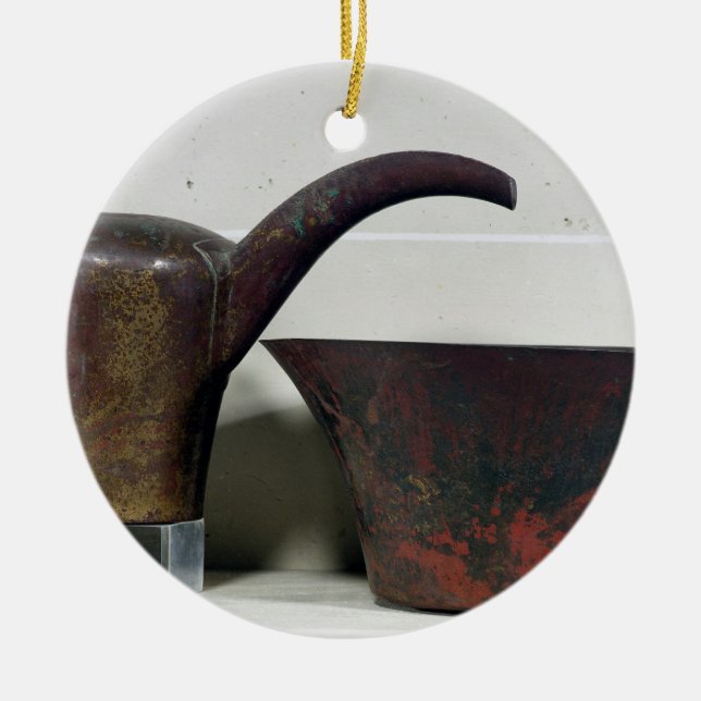 Ewer und Becken (Kupfer) Keramikornament (Vorne)