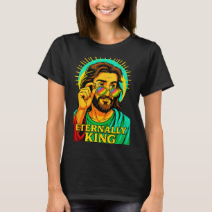 Ewig King Cool Jesus Christliches Anime Manga Po T-Shirt