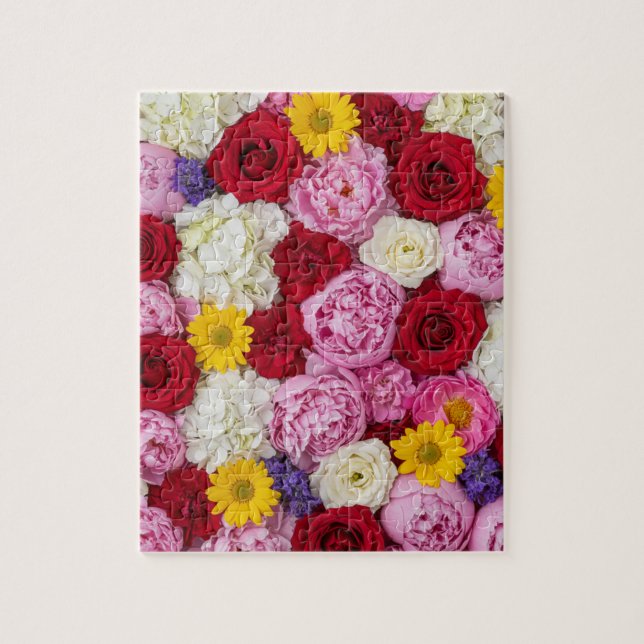 Ewige Blüte: Ein Premium-Blumenteppich Puzzle (Vertikal)