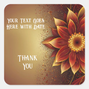 Ewige Blüte: Eine zeitlose Feier der Liebe Quadratischer Aufkleber