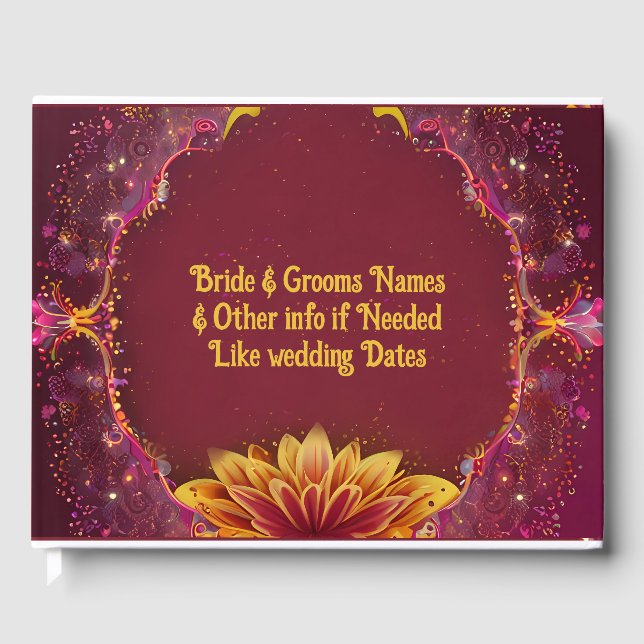 Ewige Blüten: Eine Feier der Liebe" Hochzeit Gästebuch (Vorderseite)