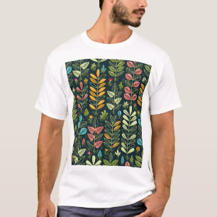 Ewige Blüten: HandGezeichnet Blumeneleganz T-Shirt