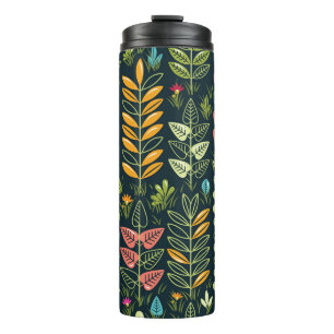 Ewige Blüten: HandGezeichnet Blumeneleganz Thermosbecher