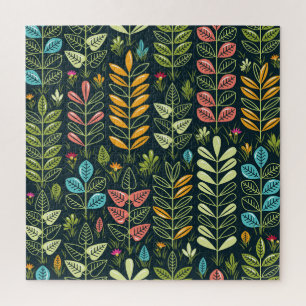 Ewige Blüten: Handgezeichnete florale Eleganz Puzzle