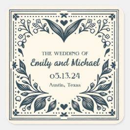 Ewige Blüten Quadratischer Aufkleber