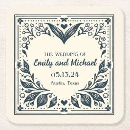 Ewige Blüten Rechteckiger Pappuntersetzer