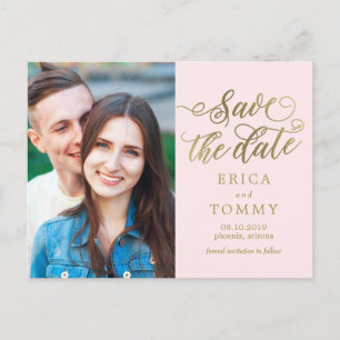 Ewige EDITIERBARE FARBE Save The Date Postkarte