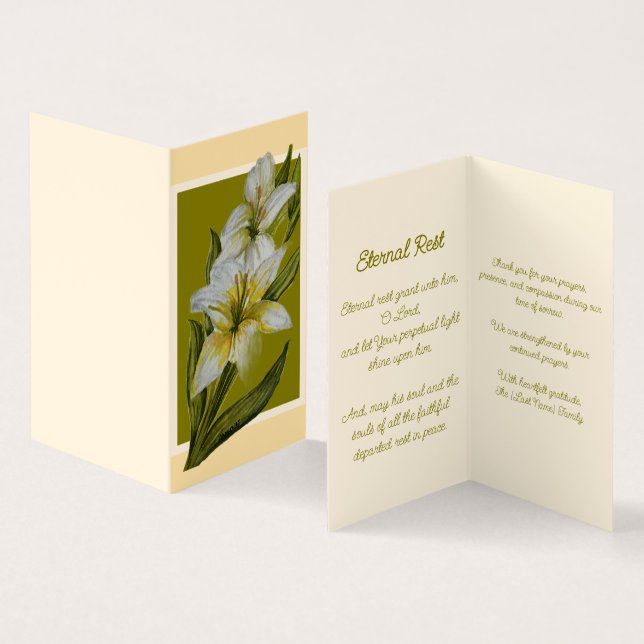 Ewige Erholung Vielen Dank (Innenseite und Außenseite)