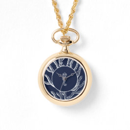 Ewige Erinnerungen des Meeres: Blau und Weiß Armbanduhr