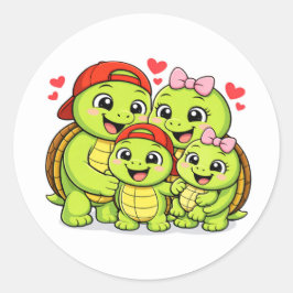 Ewige Familie Runder Aufkleber