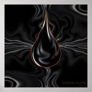 Ewige Flamme - AI Fantasy Digitalkunst Poster