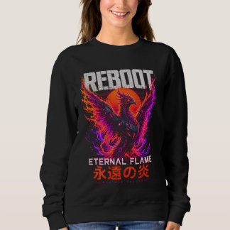 Ewige-Flamme-Illustration – Phönix aus Neonfeuer Sweatshirt