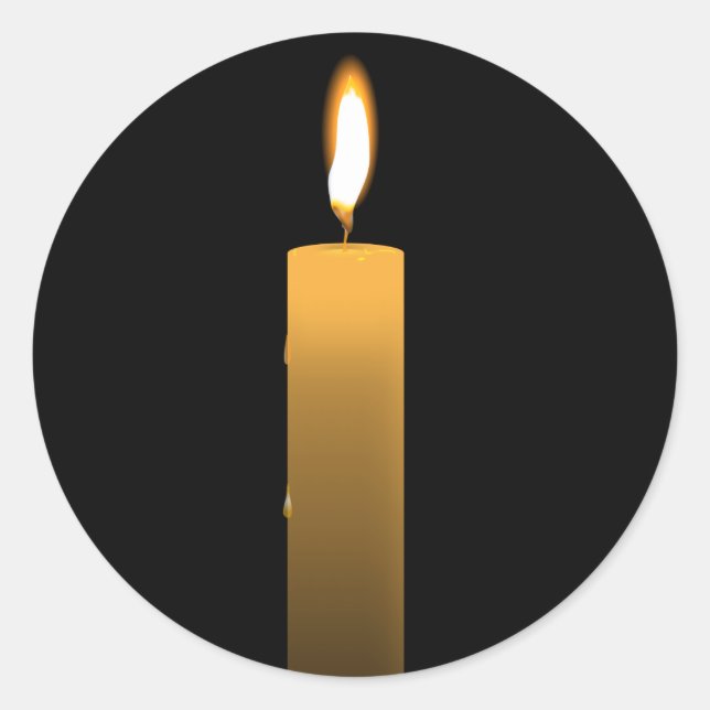 Ewige Flamme Runder Aufkleber (Vorderseite)