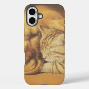 Ewige Gefährten   Schönes Katzen- und Hundekuschel iPhone 16 Plus Hülle