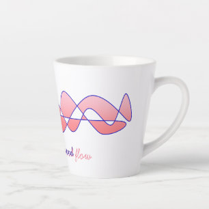 Ewige "Geh mit dem guten Fluss" Pink Indigo Milchtasse