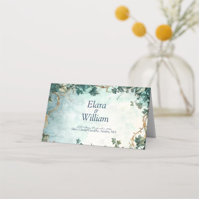Ewige Grace Fantasy Wedding Platzkarte (Rückseite)