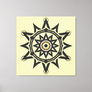 Ewige Harmonie Mandala — Göttliche Geometrie in Go Leinwanddruck