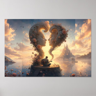 Ewige Herzen auf Sunrise Fantasy Poster