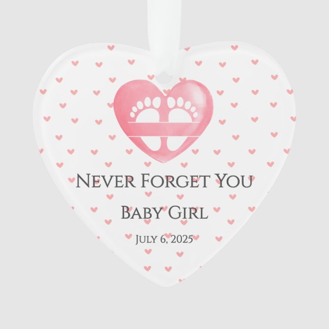 Ewige Herzornament-Fehlgeburt Ornament (Vorderseite)