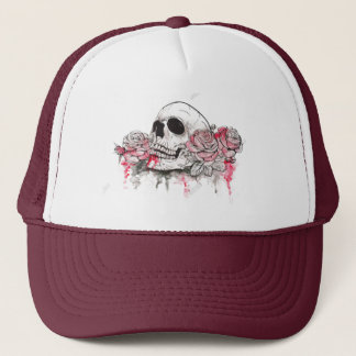 Ewige Kante: Skull & Rose Cap Truckerkappe
