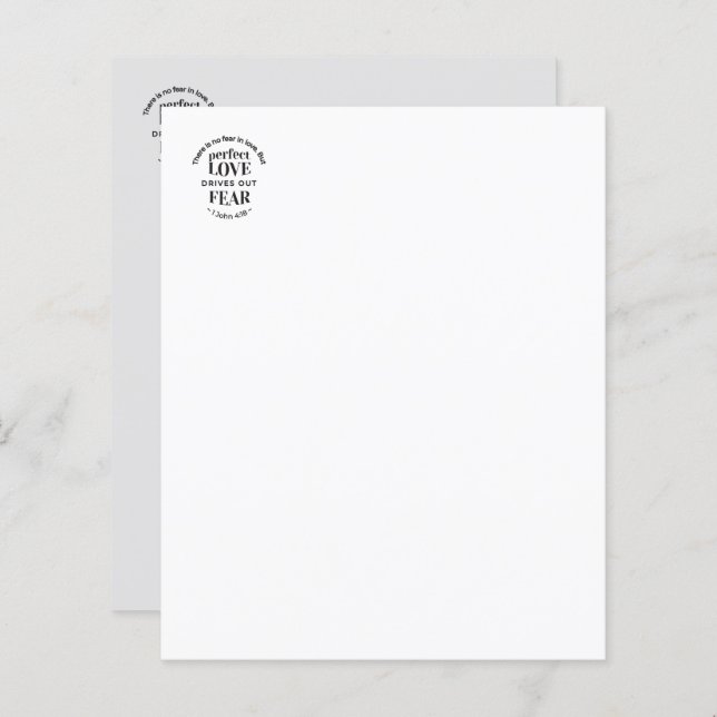 Ewige Liebe - 1 John 4:18 Biokunst Zitat Kunst (Vorne/Hinten)