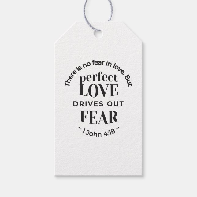 Ewige Liebe - 1 John 4:18 Biokunst Zitat Kunst Geschenkanhänger (Vorderseite)