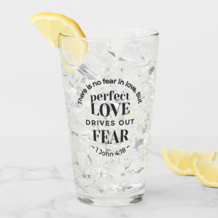 Ewige Liebe - 1 John 4:18 Biokunst Zitat Kunst Glas