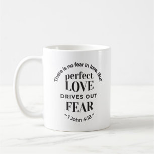 Ewige Liebe - 1 John 4:18 Biokunst Zitat Kunst Kaffeetasse
