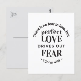Ewige Liebe - 1 John 4:18 Biokunst Zitat Kunst Postkarte