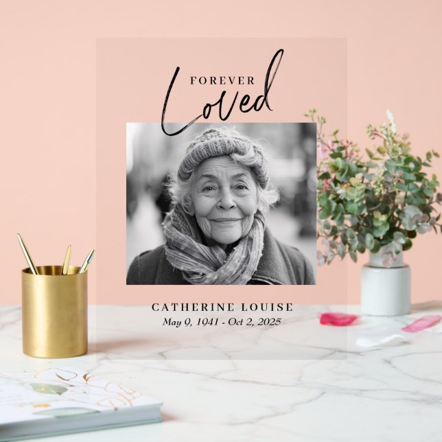 Ewige Liebe Feier des Lebens Begrüßung Acrylschild (Hochzeit)