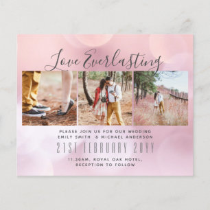 Ewige Liebe FOTOCOLLAGE Hochzeitsveranstaltung Ein Flyer