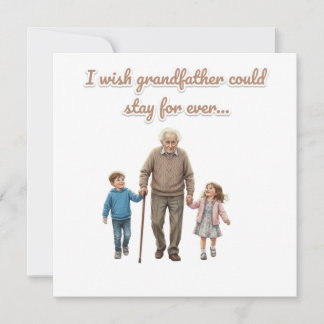Ewige Liebe Großvater und Enkelkinder Einladung