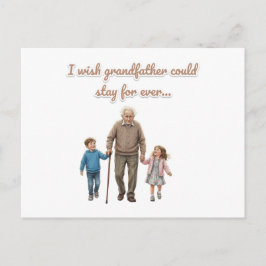 Ewige Liebe Großvater und Enkelkinder Postkarte