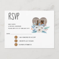 Ewige Liebe Hochzeit RSVP Card Weiße Blume