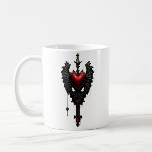 Ewige Liebe im Schatten der gotischen Finsternis. Kaffeetasse