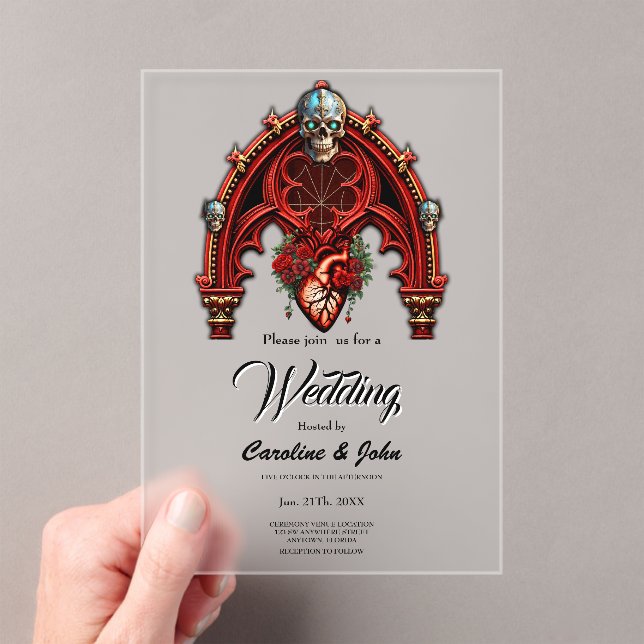 Ewige Liebe im Schatten der Rose. Acryleinladungen (Insitu (Handheld))