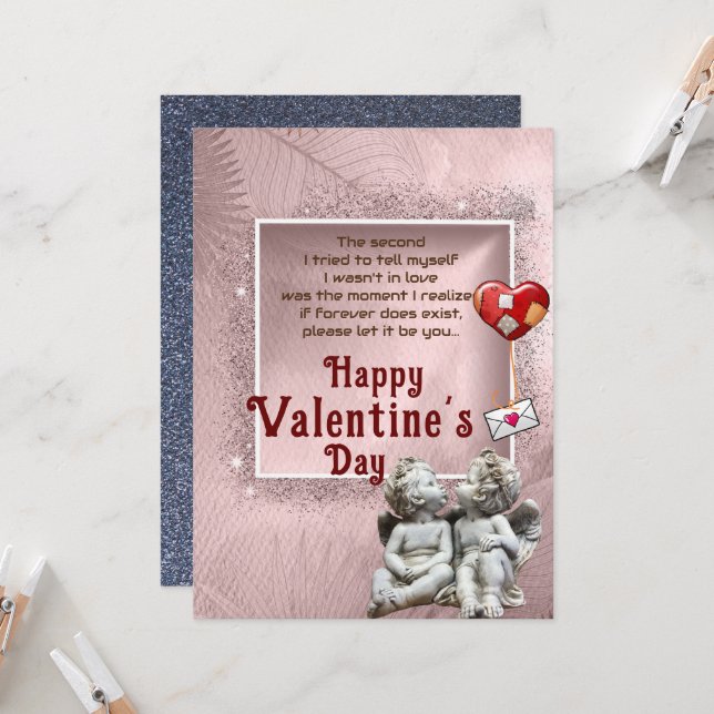 Ewige Liebe Karte (Vorderseite/Rückseite Beispiel)