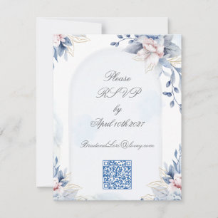Ewige Liebe Klassische Hochzeit RSVP Karte