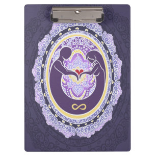 Ewige Liebe Mandala Klemmbrett