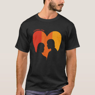 Ewige Liebe Matching Couples Retro Vintag Valent T-Shirt